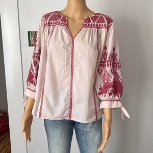 Johnny Was Workshop Embroidered Blouse
